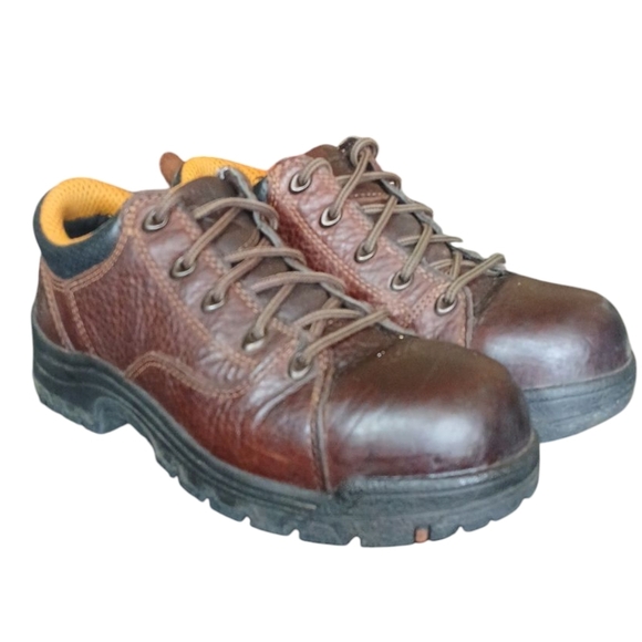 Timberland Pro Womens Titan Brown Leather Oxford Powerfit Work Shoes sz 8W - Picture 13 of 13
